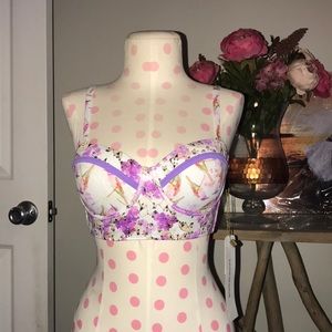 NWT Sandoratto foxy bikini bustier swim top